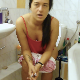 An attractive Italian girl with tattoos takes a shit while sitting on a toilet. Nice pooping sounds and plops are heard. After trying to push out more, she sits on the edge of a bathtub and washes her ass with a shower head. 720P HD. About 6 minutes.